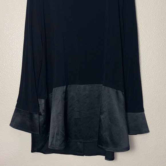 Soft Surroundings Black Tita jersey tunic top long sleeves Woman's size large - Picture 6 of 16